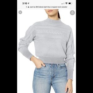 NWOT Jack by BB Dakota Mock neck braided cropped sweater
